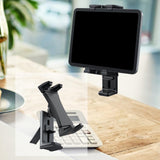 Maxbell 360 Rotation Tablet Clamp Mount Stand Cellphone Clamp for Airplane Traveling