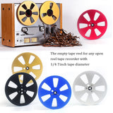 Maxbell 1/4 7 inch Empty Tape Reel Sturdy Replacement for Reel to Reel Tape Blue