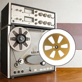 Maxbell 1/4 7 inch Empty Tape Reel Sturdy Replacement for Reel to Reel Tape Gold