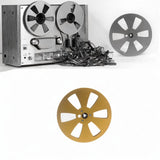 Maxbell 1/4 7 inch Empty Tape Reel Sturdy Replacement for Reel to Reel Tape Gold