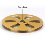 Maxbell 1/4 7 inch Empty Tape Reel Sturdy Replacement for Reel to Reel Tape Gold