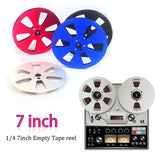 Maxbell 1/4 7 inch Empty Tape Reel Sturdy Replacement for Reel to Reel Tape Gold