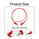 Maxbell Banana Plug to Alligator Clip Test Lead Professional Circuit Assembly 3.3 ft Red