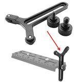 Maxbell Y Bracket with Double Wheels Quick Release Plate Sturdy Lens Support Bracket