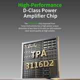 Maxbell Stereo Audio Amplifier EU Plug 50W×2 for Indoor Outdoor Basements Apartments