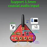 Maxbell Stereo Audio Amplifier Compact 2 Channel for Indoor Outdoor Offices Computer