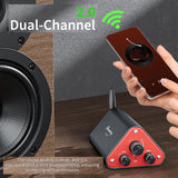 Maxbell Stereo Audio Amplifier Compact 2 Channel for Indoor Outdoor Offices Computer