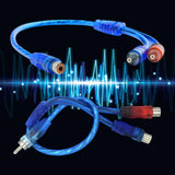 Maxbell RCA Audio Cable RCA Splitter RCA Splitter Cable Adapter for Subwoofer Stereo 1 Female to 2 Male