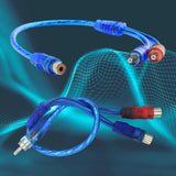 Maxbell RCA Audio Cable RCA Splitter RCA Splitter Cable Adapter for Subwoofer Stereo 1 Female to 2 Male