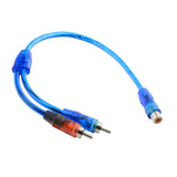 Maxbell RCA Audio Cable RCA Splitter RCA Splitter Cable Adapter for Subwoofer Stereo 1 Female to 2 Male