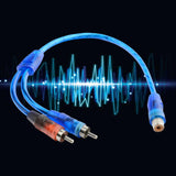 Maxbell RCA Audio Cable RCA Splitter RCA Splitter Cable Adapter for Subwoofer Stereo 1 Female to 2 Male