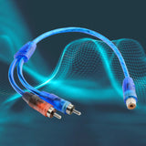 Maxbell RCA Audio Cable RCA Splitter RCA Splitter Cable Adapter for Subwoofer Stereo 1 Female to 2 Male