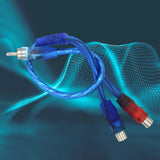 Maxbell RCA Audio Cable RCA Splitter RCA Splitter Cable Adapter for Subwoofer Stereo 2 Female to 1 Male