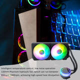 Maxbell Water Cooling Radiator Silent RGB Fan for Home Playing Game Desktop Computer