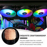 Maxbell Water Cooling Radiator Silent RGB Fan for Home Playing Game Desktop Computer