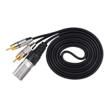Maxbell XLR Male to 2 RCA Male Audio Cable Convenient Y Splitter Cable for Mixer Mic