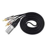 Maxbell XLR Male to 2 RCA Male Audio Cable Convenient Y Splitter Cable for Mixer Mic