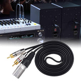Maxbell XLR Male to 2 RCA Male Audio Cable Convenient Y Splitter Cable for Mixer Mic