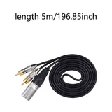 Maxbell XLR Male to 2 RCA Male Audio Cable Convenient Y Splitter Cable for Mixer Mic