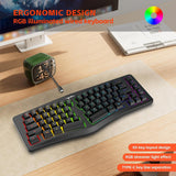 Maxbell Mechanical Gaming Keyboard Wired Accessories Ergonomic Rainbow Backlit black