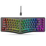 Maxbell Mechanical Gaming Keyboard Wired Accessories Ergonomic Rainbow Backlit black