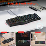 Maxbell Mechanical Gaming Keyboard Wired Accessories Ergonomic Rainbow Backlit black