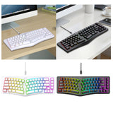 Maxbell Mechanical Gaming Keyboard Wired Accessories Ergonomic Rainbow Backlit black