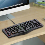 Maxbell Mechanical Gaming Keyboard Wired Accessories Ergonomic Rainbow Backlit black