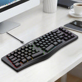 Maxbell Mechanical Gaming Keyboard Wired Accessories Ergonomic Rainbow Backlit black