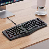 Maxbell Mechanical Gaming Keyboard Wired Accessories Ergonomic Rainbow Backlit black