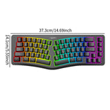Maxbell Mechanical Gaming Keyboard Wired Accessories Ergonomic Rainbow Backlit black