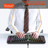 Maxbell Mechanical Gaming Keyboard Wired Accessories Ergonomic Rainbow Backlit black