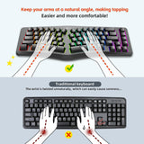 Maxbell Mechanical Gaming Keyboard Wired Accessories Ergonomic Rainbow Backlit black