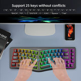 Maxbell Mechanical Gaming Keyboard Wired Accessories Ergonomic Rainbow Backlit black