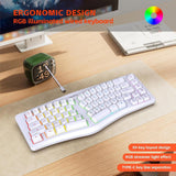 Maxbell Mechanical Gaming Keyboard Wired Accessories Ergonomic Rainbow Backlit white