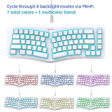 Maxbell Mechanical Gaming Keyboard Wired Accessories Ergonomic Rainbow Backlit white