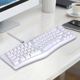 Maxbell Mechanical Gaming Keyboard Wired Accessories Ergonomic Rainbow Backlit white