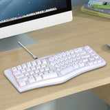 Maxbell Mechanical Gaming Keyboard Wired Accessories Ergonomic Rainbow Backlit white