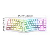Maxbell Mechanical Gaming Keyboard Wired Accessories Ergonomic Rainbow Backlit white