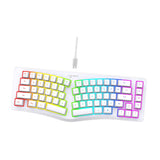 Maxbell Mechanical Gaming Keyboard Wired Accessories Ergonomic Rainbow Backlit white