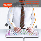 Maxbell Mechanical Gaming Keyboard Wired Accessories Ergonomic Rainbow Backlit white