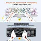 Maxbell Mechanical Gaming Keyboard Wired Accessories Ergonomic Rainbow Backlit white