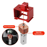 Maxbell 3D Printer Bimetal Throat Easy to Install Sturdy Heating Block Kit for x1/P1