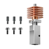 Maxbell 3D Printer Bimetal Throat Easy to Install Sturdy Heating Block Kit for x1/P1