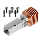 Maxbell 3D Printer Bimetal Throat Easy to Install Sturdy Heating Block Kit for x1/P1