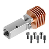 Maxbell 3D Printer Bimetal Throat Easy to Install Sturdy Heating Block Kit for x1/P1