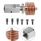 Maxbell 3D Printer Bimetal Throat Easy to Install Sturdy Heating Block Kit for x1/P1