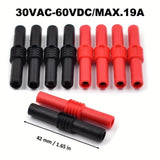 Maxbell 8 Pieces 4mm Banana Plug Coupler Insulated for Banana Plug Extension Adapter