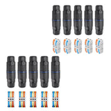 Maxbell 5 Pieces Junction Boxes Electrical Power Cord Box Cable Connectors for Black 2 pin