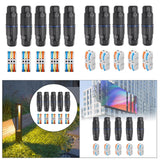 Maxbell 5 Pieces Junction Boxes Electrical Power Cord Box Cable Connectors for Black 2 pin